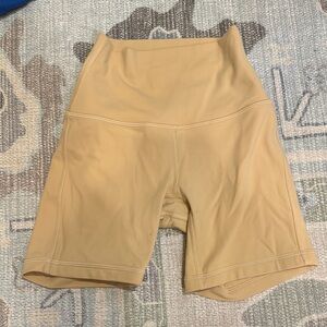 Women's Tan Biker Shorts